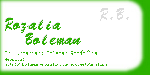 rozalia boleman business card